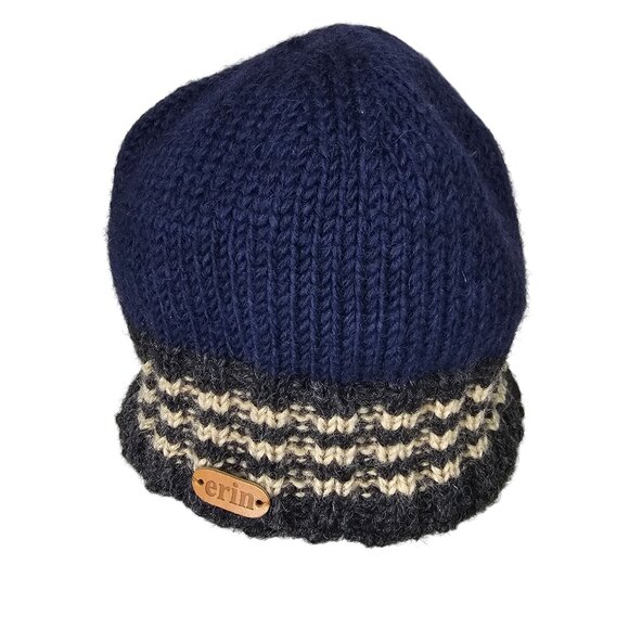 Erin Knitwear Ireland Wool & Polyester Lined Beanie Hat fall winter - Picture 3 of 6